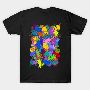 Colorful Cat Party T-Shirt
